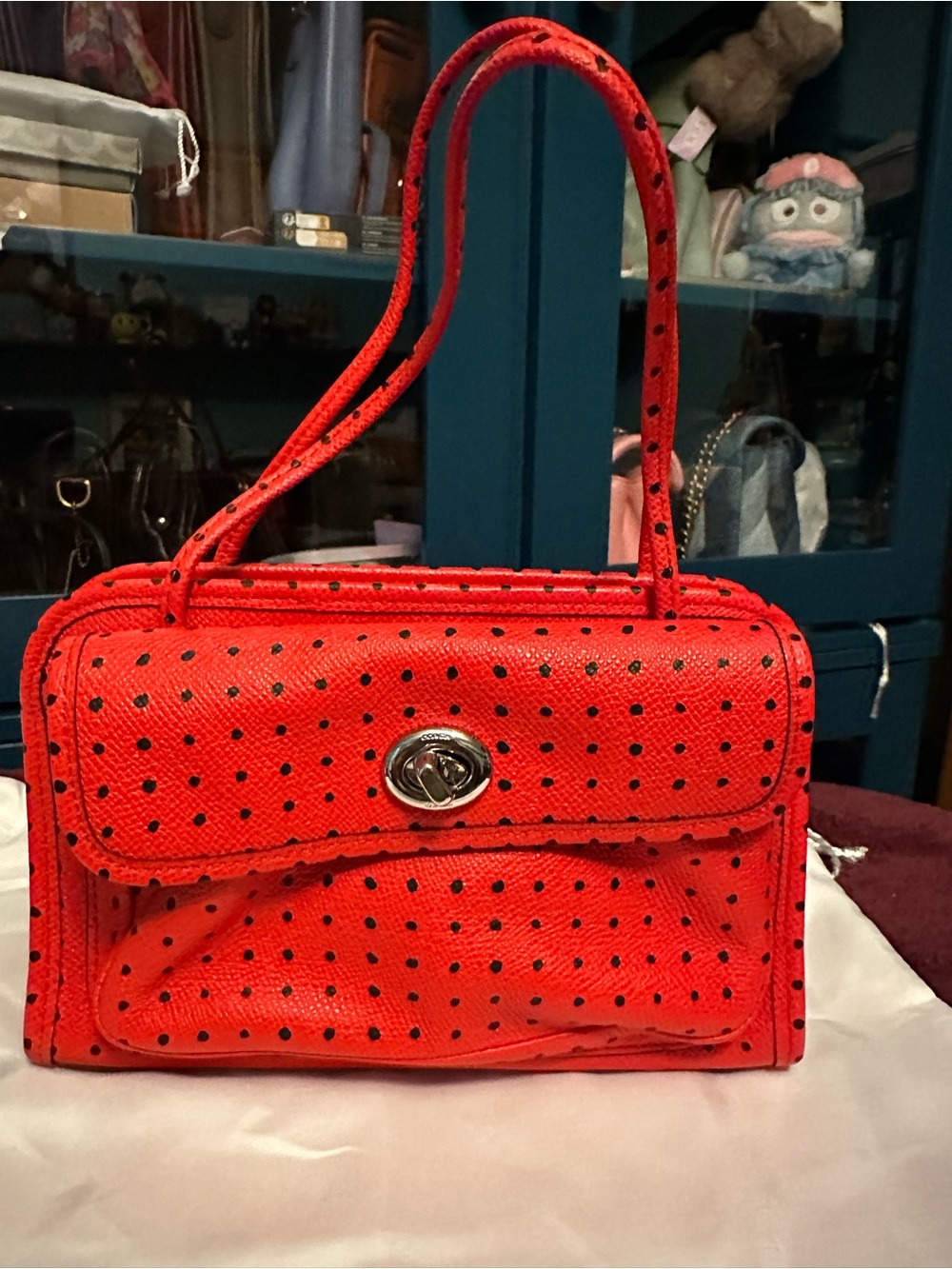 Coach Cady Crossbody Safari Reedition Red Bandit 2014 Handbag 34471 LIKE NEW - Picture 2 of 11